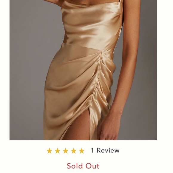 NWT Amanda Uprichard silk slip midi dress $298. - Picture 4 of 7